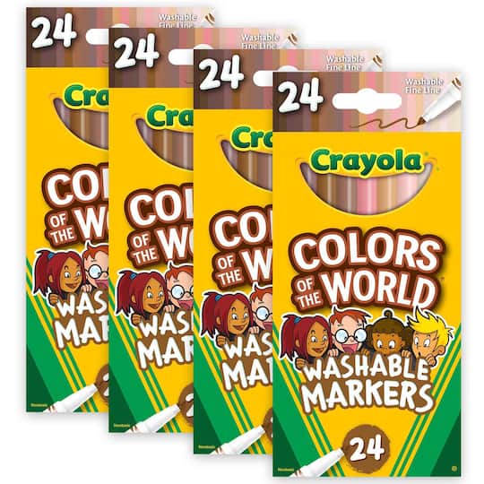 Crayola® Colors of the World Fine Line Markers, Packs of 24